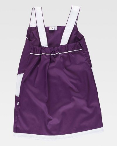 Vestito con elastico e bordi in contrasto