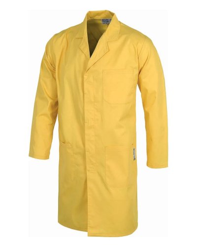 Camice unisex chiusura con automatici nascosti YELLOW