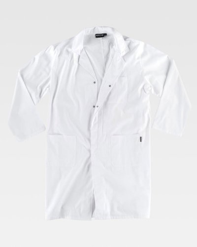 Camice unisex chiusura con automatici nascosti