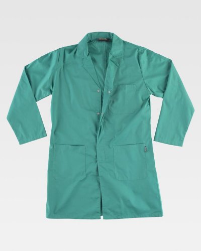 Camice unisex chiusura con automatici nascosti