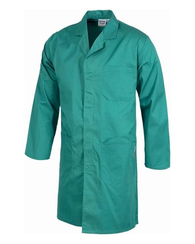 Camice unisex chiusura con automatici nascosti GREEN