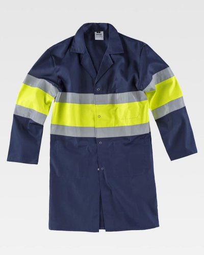 Camice bicolore certificato alta visibilità NAVY