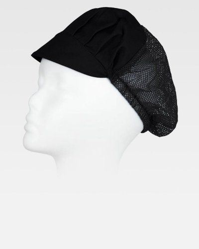 Cuffia raccoglie capelli con visiera BLACK