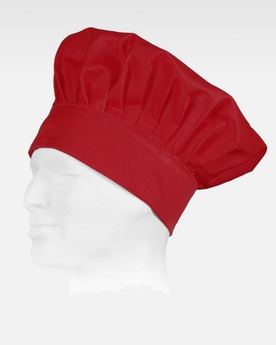 Cappello da cuoco con chiusura regolabile di velcro Granata