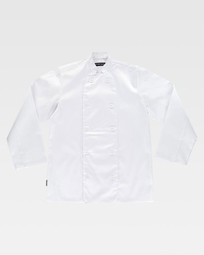 Casacca unisex collo alla coreana manica lunga WHITE