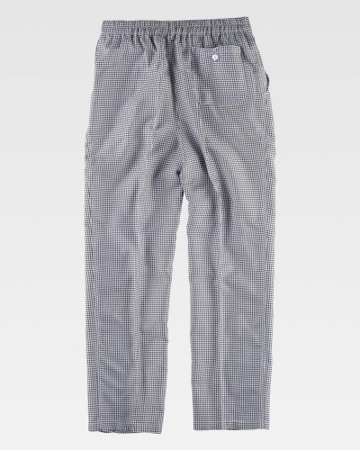 Pantaloni unisex con quadretti fondo dritto