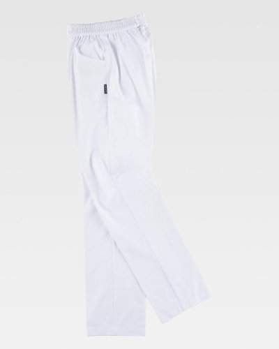 Pantalone unisex fondo dritto con elastico in vita