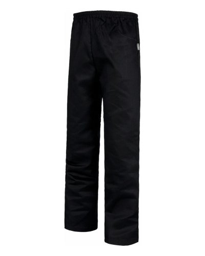 Pantalone unisex fondo dritto con elastico in vita BLACK