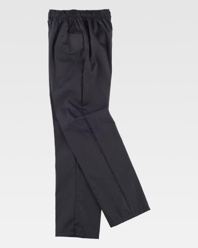 Pantalone unisex fondo dritto con elastico in vita