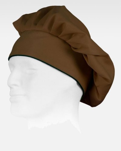 Cappello liscio da cucina con velcro BROWN