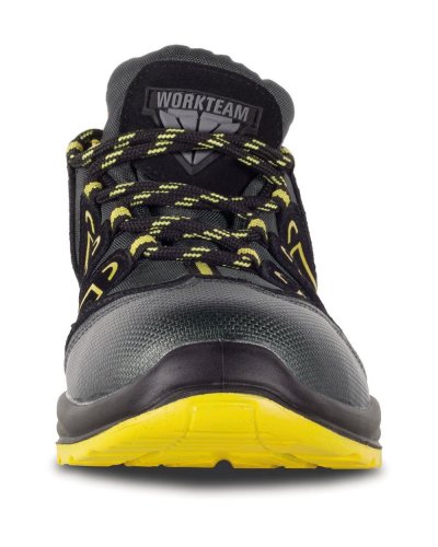 Scarpa combinata con lacci e dettagli riflettenti GREY / YELLOW
