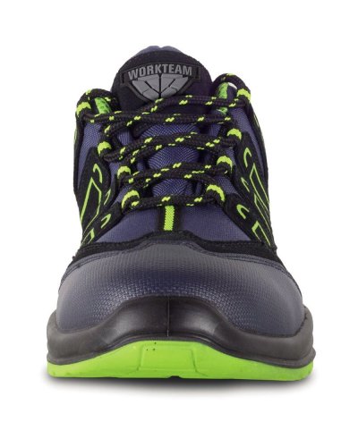 Scarpa combinata con lacci e dettagli riflettenti Navy / Lime Green