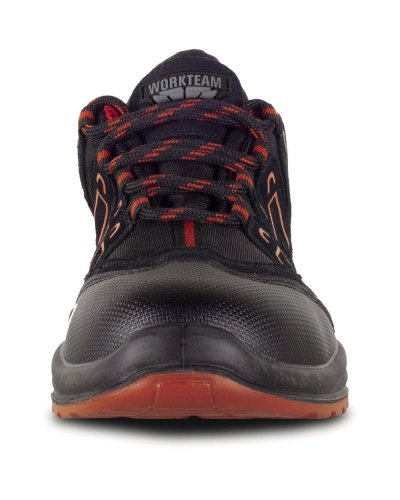 Scarpa combinata con lacci e dettagli riflettenti BLACK / RED