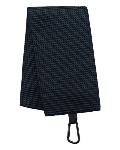 Asciugamano da golf a nido d'ape Black