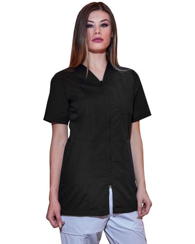 Casacca donna con cerniera Nero