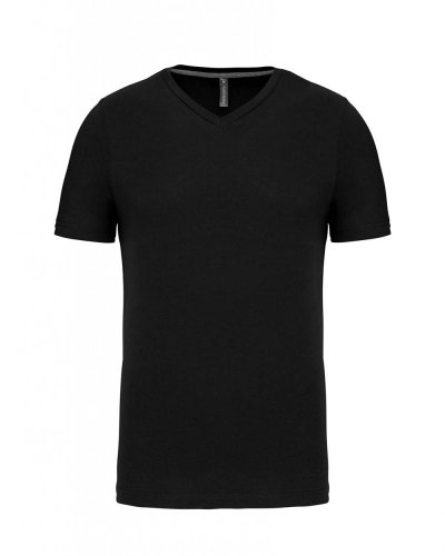 T-shirt uomo manica corta scollo a V Black