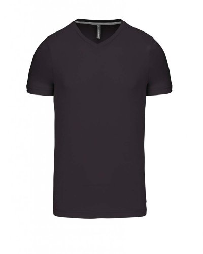 T-shirt uomo manica corta scollo a V Dark Grey