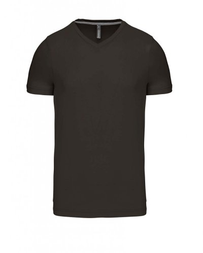 T-shirt uomo manica corta scollo a V Dark Khaki
