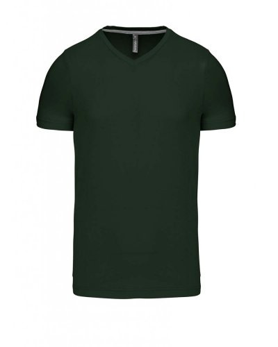 T-shirt uomo manica corta scollo a V Forest Green