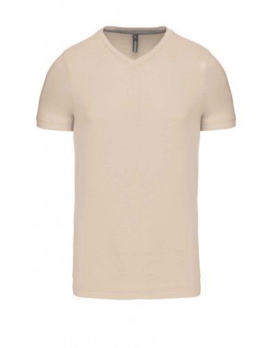 T-shirt uomo manica corta scollo a V Light Sand