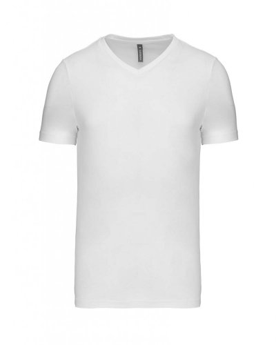T-shirt uomo manica corta scollo a V White