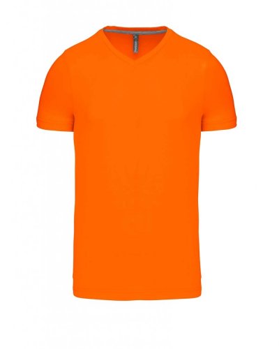 T-shirt uomo manica corta scollo a V Orange