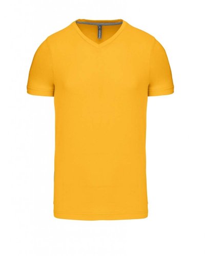 T-shirt uomo manica corta scollo a V Yellow