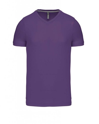 T-shirt uomo manica corta scollo a V Purple