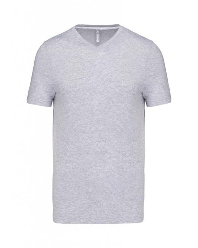 T-shirt uomo manica corta scollo a V Oxford Grey