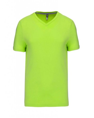 T-shirt uomo manica corta scollo a V Lime