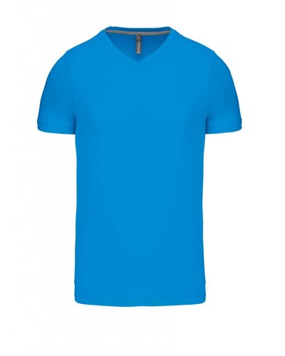 T-shirt uomo manica corta scollo a V Tropical Blue