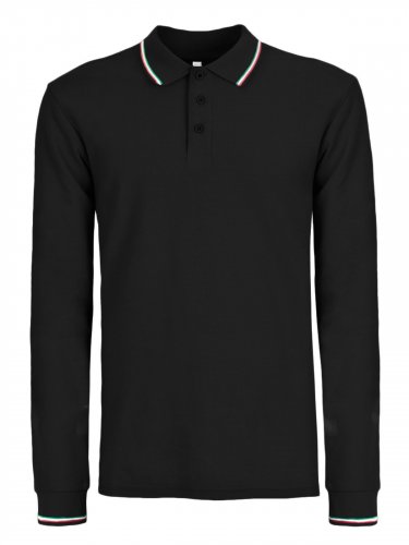 Polo Italy Manica lunga Black