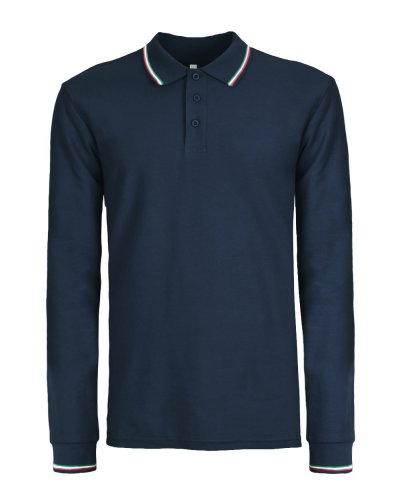 Polo Italy Manica lunga Navy