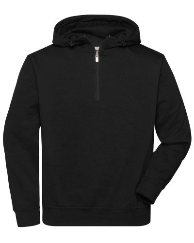 Bio Workwear Half Zip Hoody Black