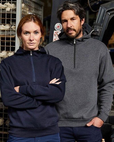 Bio Workwear Half Zip Hoody