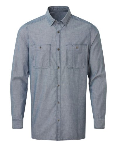 Men's Organic Chambray Fairtrade Shirt Indigo denim