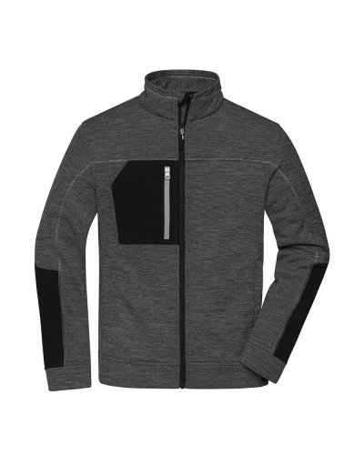 Men's Structure Fleece Jacket Black-melange/black/silver