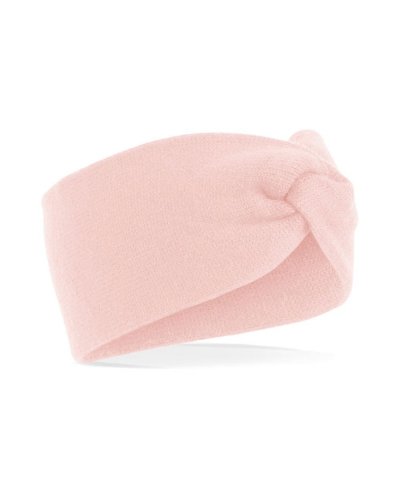 Fascia in maglia ritorta Pastel Pink