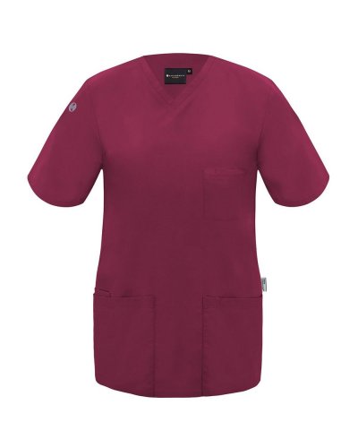 Ladies Slip-On Tunic - Essential Fuchsia