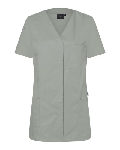 Ladies Work Smock With Press Studs - Essential Platinum grey