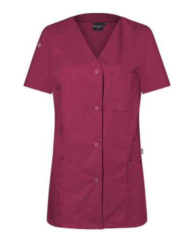 Ladies Work Smock With Press Studs - Essential Fuchsia