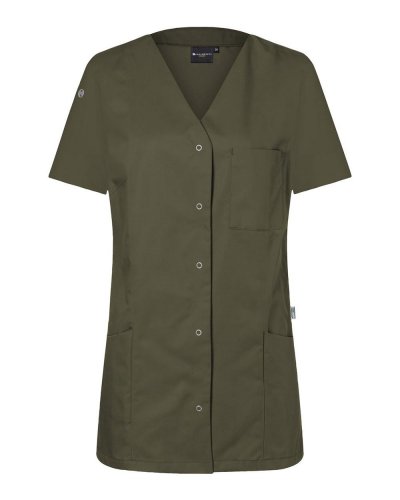Ladies Work Smock With Press Studs - Essential Sage
