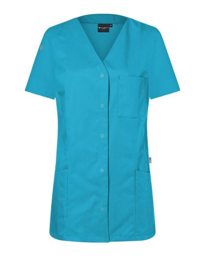 Ladies Work Smock With Press Studs - Essential Pacific blue