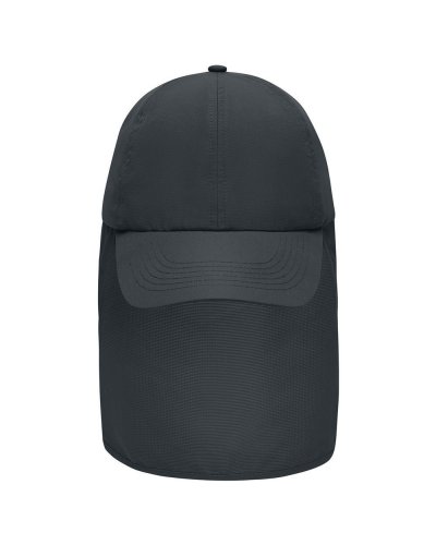6 Panel Cap with Neck Guard Carbon