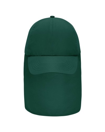 6 Panel Cap with Neck Guard Dark Green