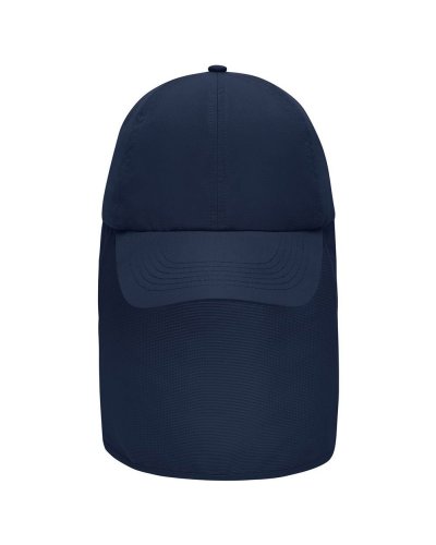 6 Panel Cap with Neck Guard Navy
