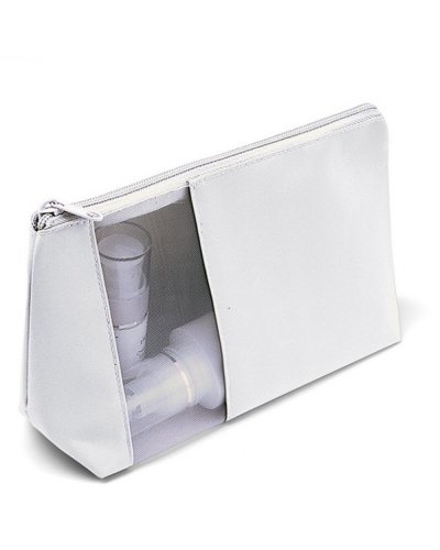 Pochette colorate con zip da personalizzare con logo Bianco