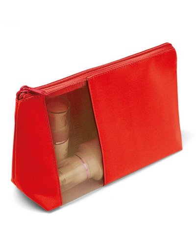 Pochette colorate con zip da personalizzare con logo Rosso
