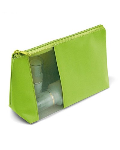 Pochette colorate con zip da personalizzare con logo Verde