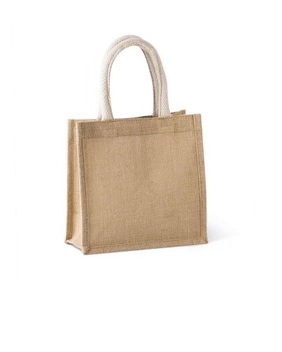 Shopper piccola in tela di juta 20 x 20 x 10 cm Naturale